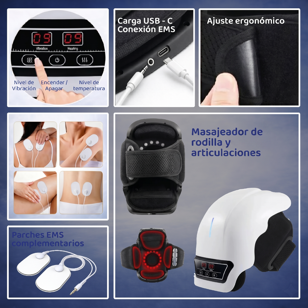 Masajeador de Rodillas con Vibración y Calor