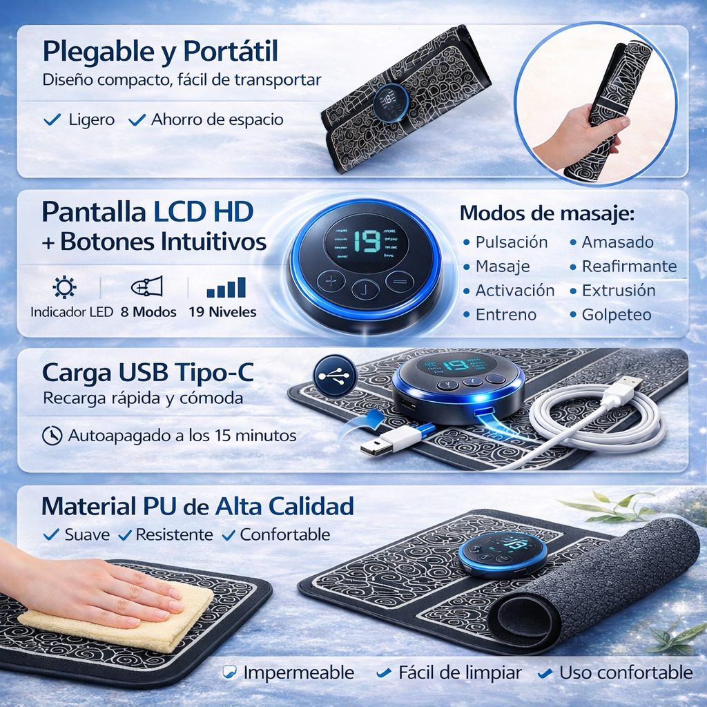 Masajeador de Pies EMS para Relajación Diaria