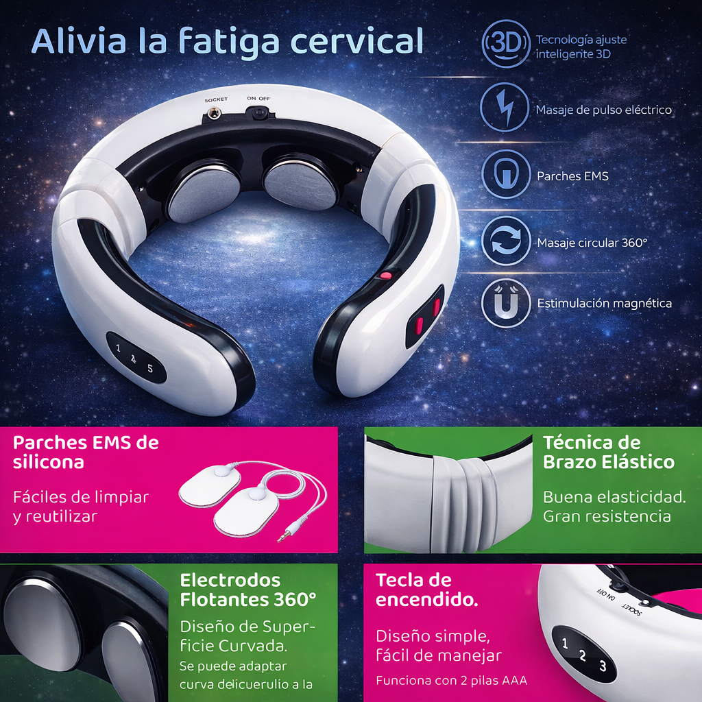 Masajeador Electromagnético de Cuello y Espalda para Relajación Diaria