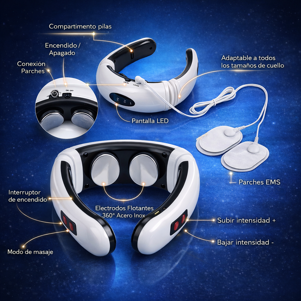 Masajeador Electromagnético de Cuello y Espalda para Relajación Diaria