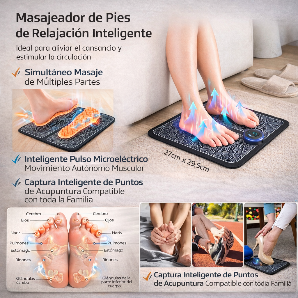 Masajeador de Pies EMS para Relajación Diaria