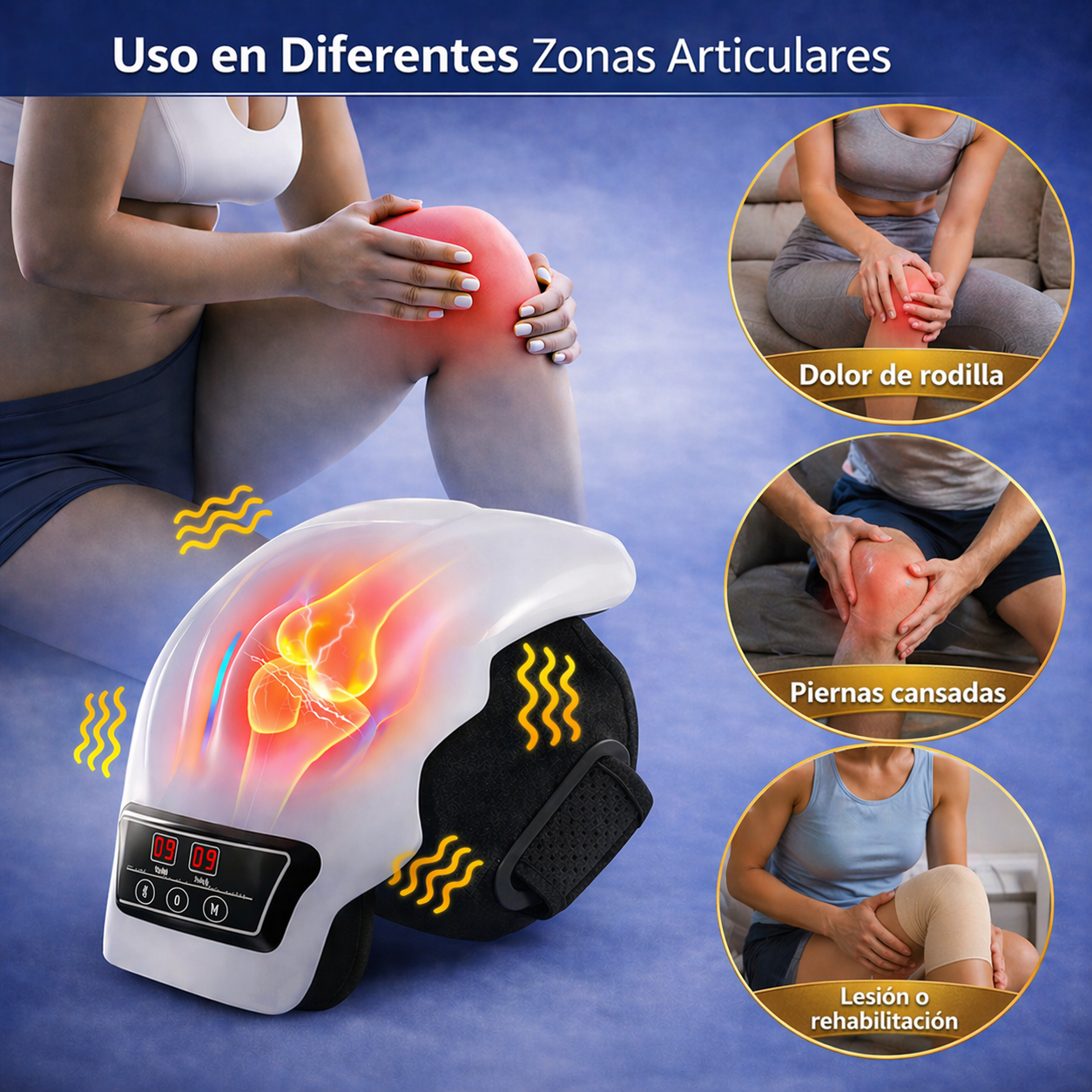 Masajeador de Rodillas con Vibración y Calor