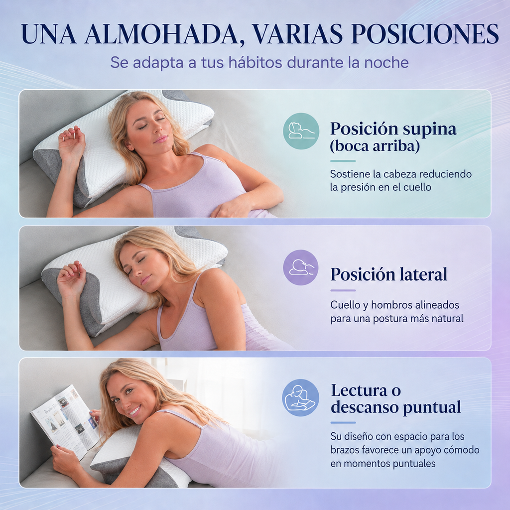 Almohada Cervical Ergonómica Viscoelástica